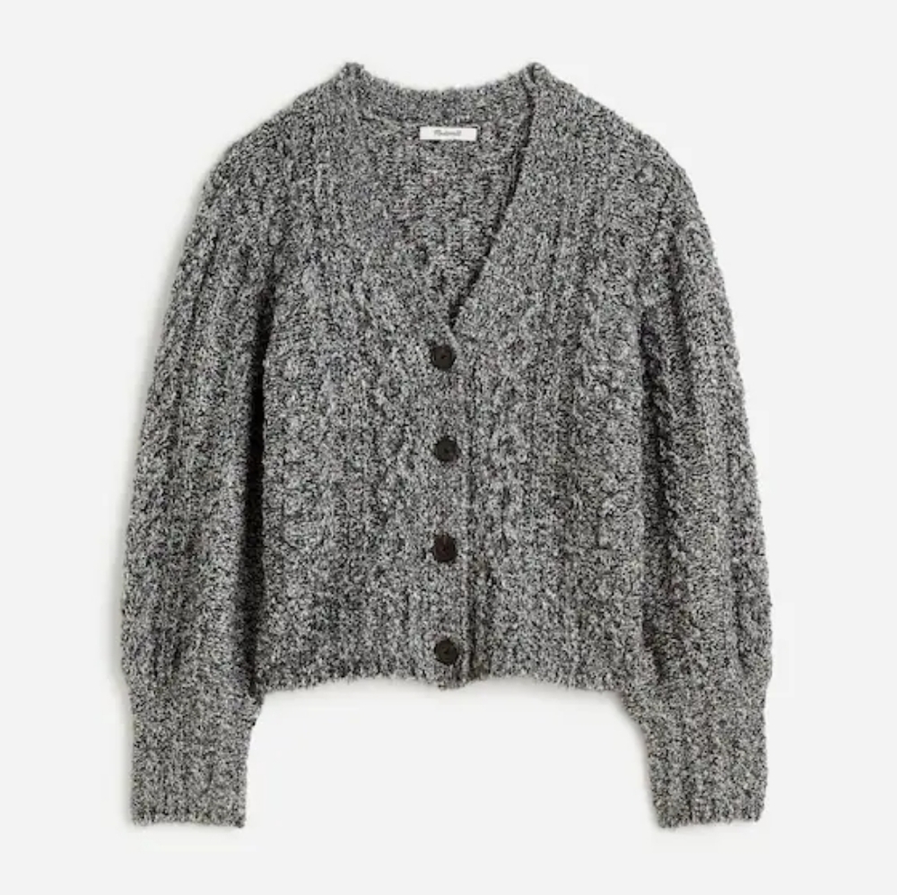 Madewell Cable V-Neck Cardigan - Picture 4 of 4